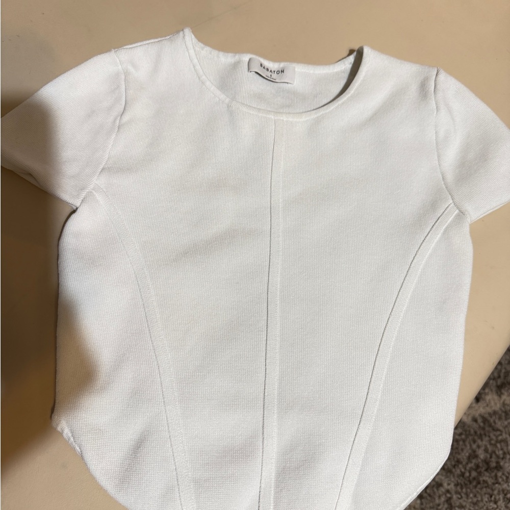 Aritzia White Short Sleeve Top